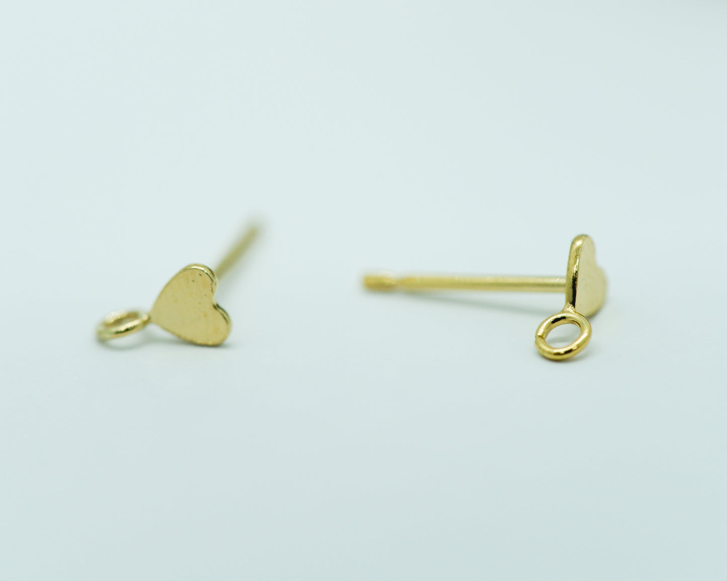 Hypoallergenic 14K Gold Filled Heart Earrings with Open Ring