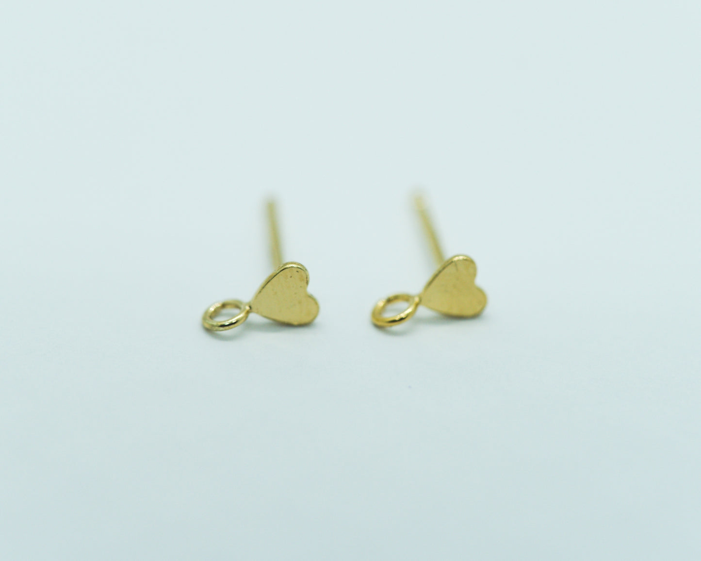 Hypoallergenic 14K Gold Filled Heart Earrings with Open Ring