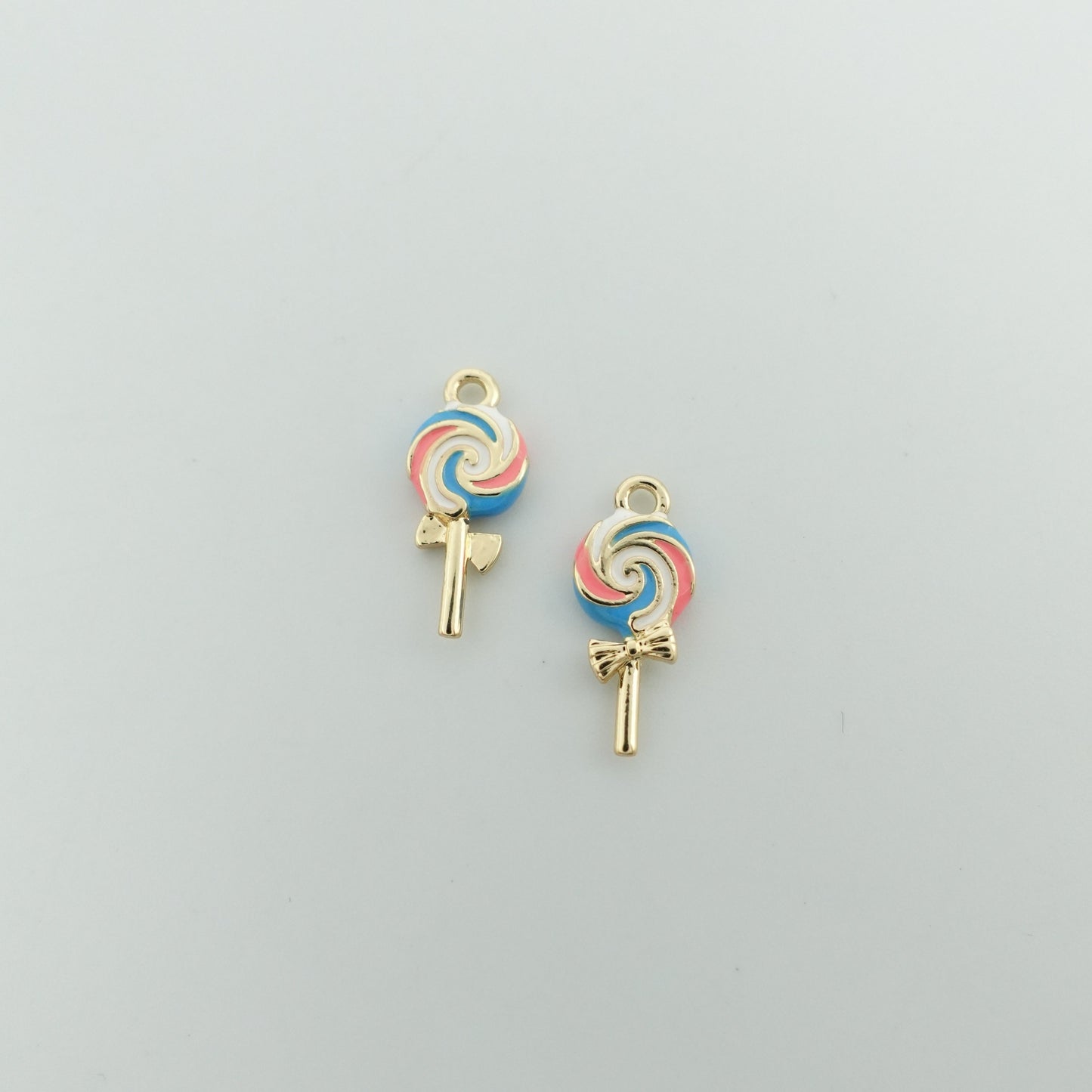 Gold Plated Lollipop Charm,Candy Charm,Food Charm