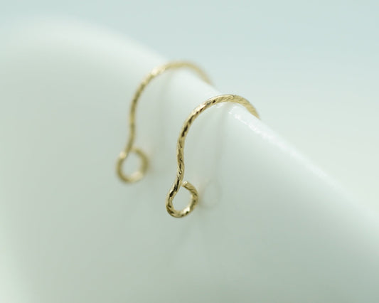 14K Gold-Filled Sparkle Ear Wires , USA-Made Earring Findings for Jewelry Making